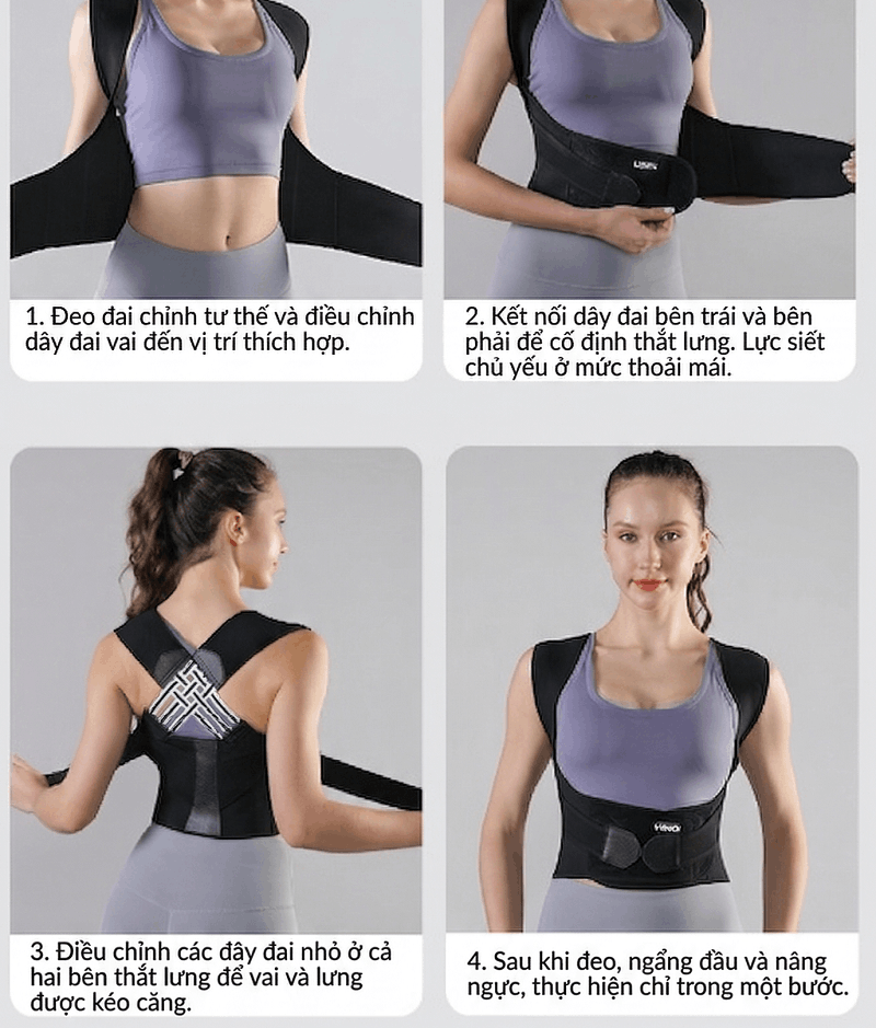 cách đeo đai chống gù lưng vbosi